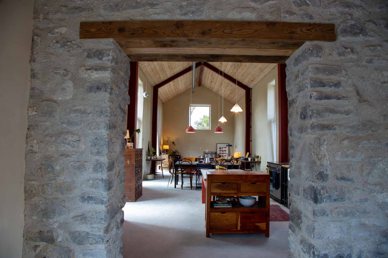 Old house, new house, which featured on RTÉ's The Great House Revival, interiors, Galway property photographer.
