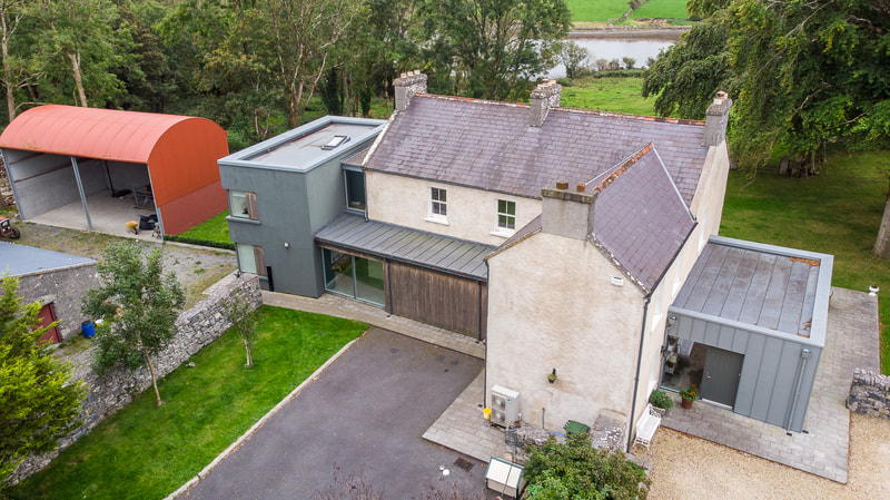 Classes Irish home, renovation, extension, seaside home, contemporary, old and new, Irish architecture, Galway photographer, interior photographer, Irish home, drone photography