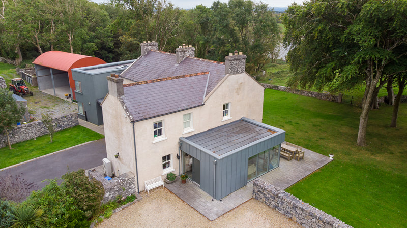 Classes Irish home, renovation, extension, seaside home, contemporary, old and new, Irish architecture, Galway photographer, interior photographer, Irish home, drone photography